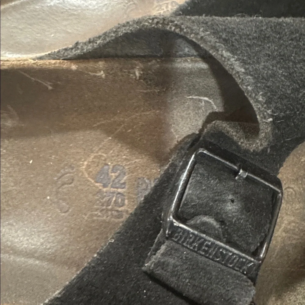 Birkenstock Men's Black Suede Dual Strap Sandals